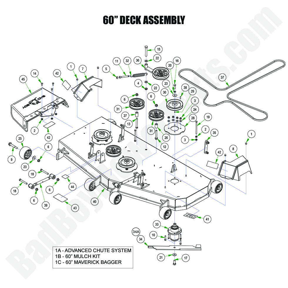 3335 - Bad Boy Mower Parts Lookup > 2024 > Maverick > 60\" Deck Assembly